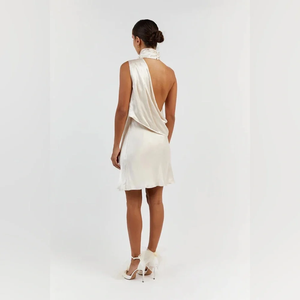 DISSH Aisle Pearl Satin Backless Mini Dress - Picture 5 of 5
